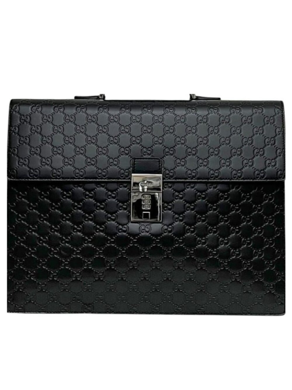 Gucci Business Bag Black Guccissima Leather